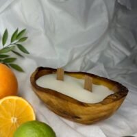 Bougie en bois parfumée "Éclat d’Agrumes"