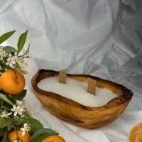 Bougie en bois parfumée "Oranger Sauvage"