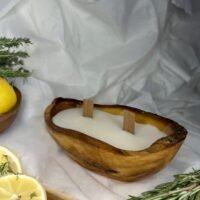 Bougie en bois parfumée "Purifiante"