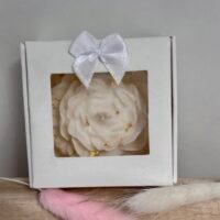 🌸 Mini Bougie Pivoine – Fleur de Coton