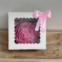 🌺 Grande Bougie Pivoine – Parfum Rose