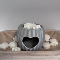 Brûleur Céramique Cœur Gris Clair