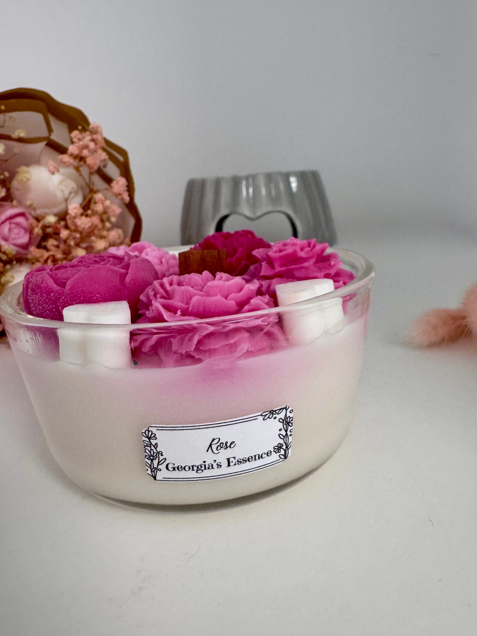 🌹 BOUGIE PARFUMÉ « rose »