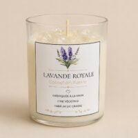 Bougie Lavande Royale au Cristal de Roche
