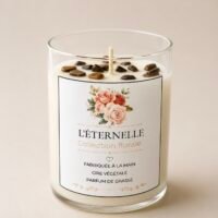 Bougie L’Éternelle à la Rose et à l’Œil-de-Tigre